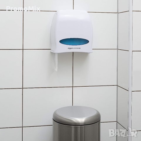 Диспенсър за тоалетна хартия Amazon Commercial ‎392A-WH-1 Стойка за тоалетна хартия Дозатор за стена