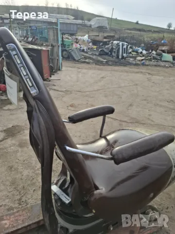 Ретро кожен зъболекърски стол с хидравлика бръснарски стол, снимка 7 - Столове - 48423548