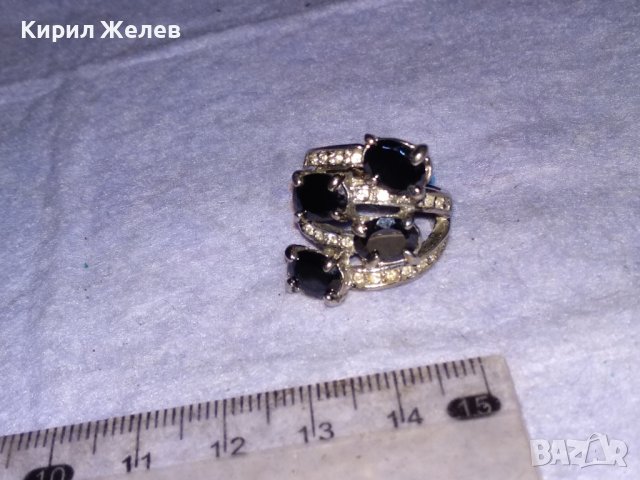 ПОСРЕБРЕН СКЪПОЦЕНЕН с ИСКРЯЩИ ЮВЕЛИРНО ФАСЕТИРАНИ ЦИРКОНИ и МАРКАЗИТИ АЖУРЕН АРТ ПРЪСТЕН 38649, снимка 17 - Пръстени - 41682676