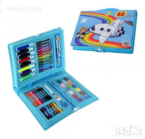 Комплект за Рисуване оцветяване в дървен куфар komplekt za risuvane, снимка 7 - Рисуване и оцветяване - 39061059