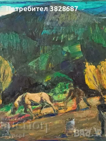 Картина,,Събирачи на картофи,,, снимка 6 - Картини - 48272010