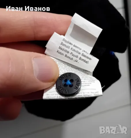 Оригинална фланелка с яка на Интер, снимка 4 - Футбол - 49323999