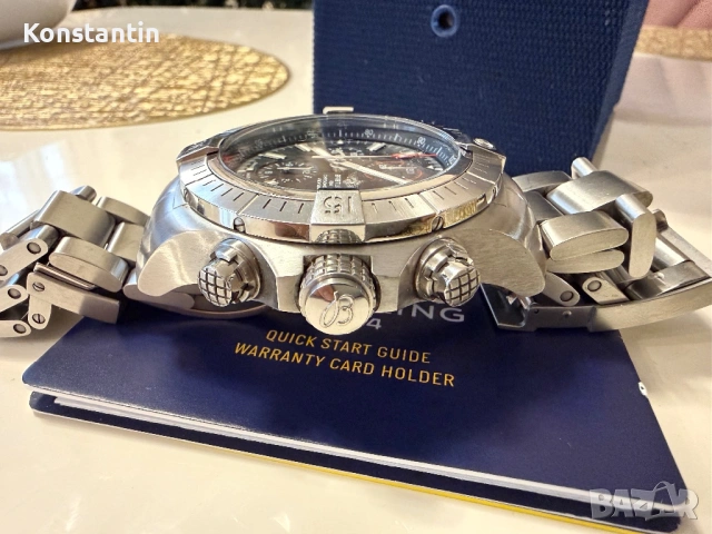 Breitling Super Avenger 48mm. Chronograph. Оригинален, като нов., снимка 2 - Мъжки - 53056836