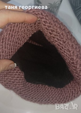 Дамска шапка ангора, снимка 3 - Шапки - 34632212