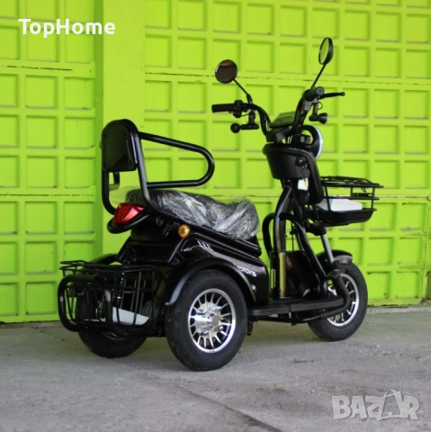  Двуместна Електрическа Триколка PUDDING 1800W Black , снимка 2 - Мотоциклети и мототехника - 42041273