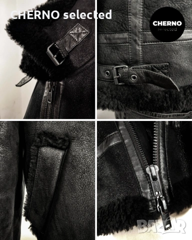 Мъжко бомбър яке от естествена агнешка кожа•кожух LEVI'S MADE & CRAFTED Shearling Bomber – M•L, снимка 16 - Якета - 53663962