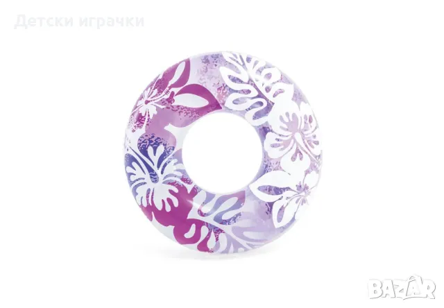 Надуваем пояс Clear Color INTEX, диаметър 91 см, PVC, тропически дизайн, 3 цвята, снимка 7 - Надуваеми играчки - 49928108