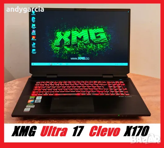 Intel Core i7-10700K/RTX 2070 8GB/17.3 144Hz G-SYNC/16GB RAM/512GB SSD/XMG PC Specialist Clevo X170, снимка 1 - Лаптопи за игри - 48621347