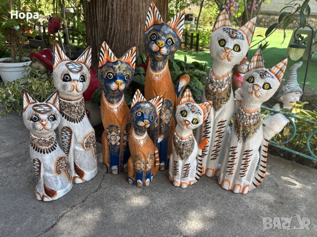 Котки от дърво , снимка 8 - Декорация за дома - 37017819