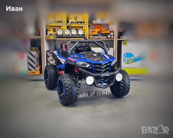 ТОП ЦЕНА!НОВО!Акумулаторен джип/UTV Jakarta BLUE с 4x4,12V батерия,USB,дистанцинно управление, снимка 3 - Други - 52917018