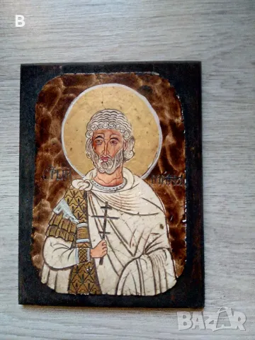 Ръчно рисувана Икона Св. Мина