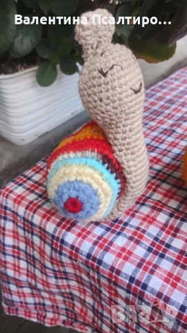 Охлюв амигуруми на една кука , снимка 3 - Декорация за дома - 51701043