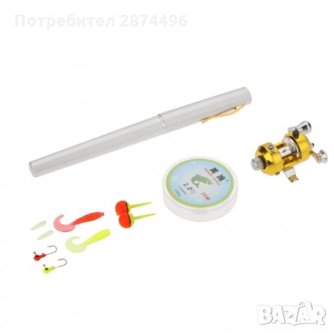 0853 Мини джобна телескопична въдица с макара , снимка 9 - Въдици - 35800329