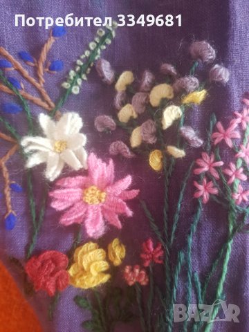 Lenena canta (torba)ricna broderia i danteli , снимка 2 - Ръчно изработени сувенири - 39734285