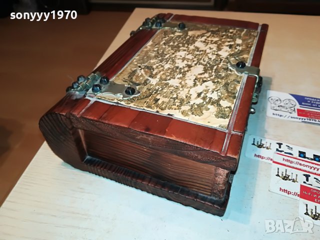 КУТИЯ КНИГА С МЕТАЛЕН ОБКОВ-ВНОС ФРАНЦИЯ 3004231032, снимка 6 - Антикварни и старинни предмети - 40533957