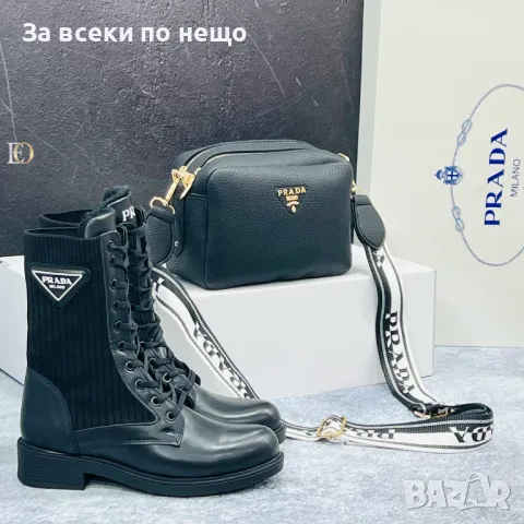 Дамски черни боти Valentino🔝Prada Код D1458, снимка 4 - Дамски боти - 48244370