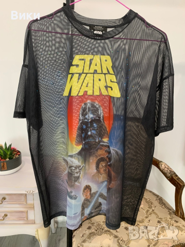 Тениска на Star Wars в размер S, но е подходяща и за М и L, снимка 5 - Тениски - 44607325