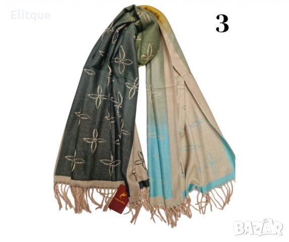 Елегантен дамски шал с изтънчен дизайн и стилни цветови комбинации, снимка 3 - Шалове - 52832268