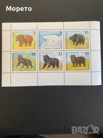 Малък лист марки-Мечки-1988г., снимка 2 - Филателия - 49601927