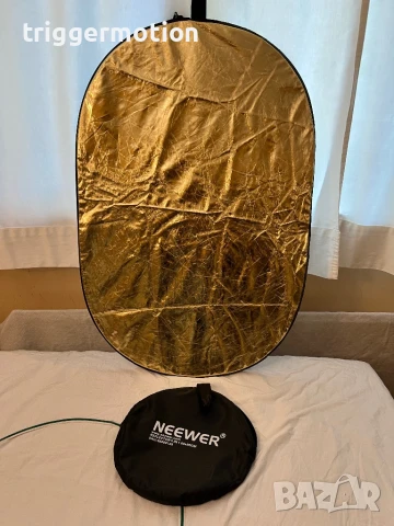 Neewer 5 в 1 мултифункционален фотографски рефлектор за студио и външна фотография 60 ×90 см, снимка 4 - Светкавици, студийно осветление - 51407685
