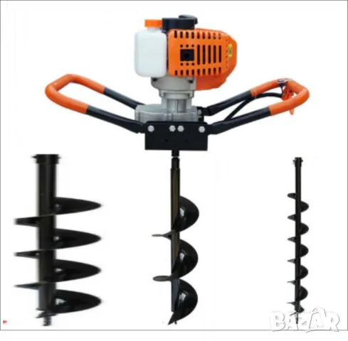 СВРЕДЕЛ под НАЕМ -бензинов за пробиване на дупки в почвата