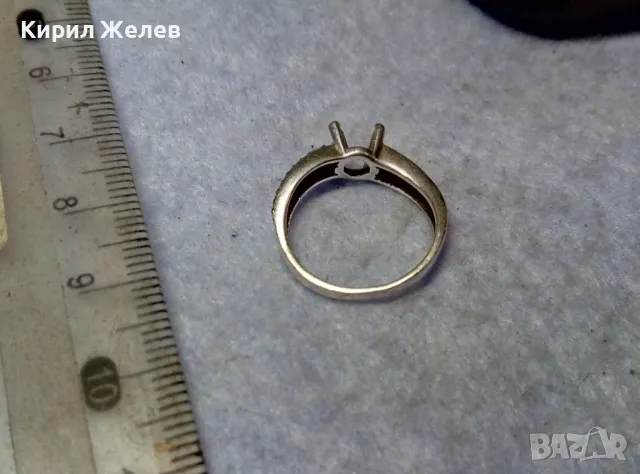 СРЕБЪРЕН ПРЪСТЕН Тип ГОДЕЖЕН СРЕБРО 925 с ЦИРКОНИ и ГНЕЗДО За ВГРАЖДАНЕ на СКЪПОЦЕНЕН КАМЪК 49719, снимка 5 - Пръстени - 49757633