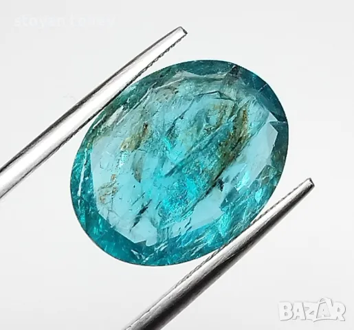 Рядък апатит в голям размер и зелено син цвят - 8.20кт.! Нов!, снимка 11 - Други - 50106351