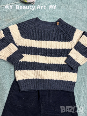 Джинси/дънки с пуловер ZARA, 92 (18-24), снимка 2 - Детски комплекти - 44708599