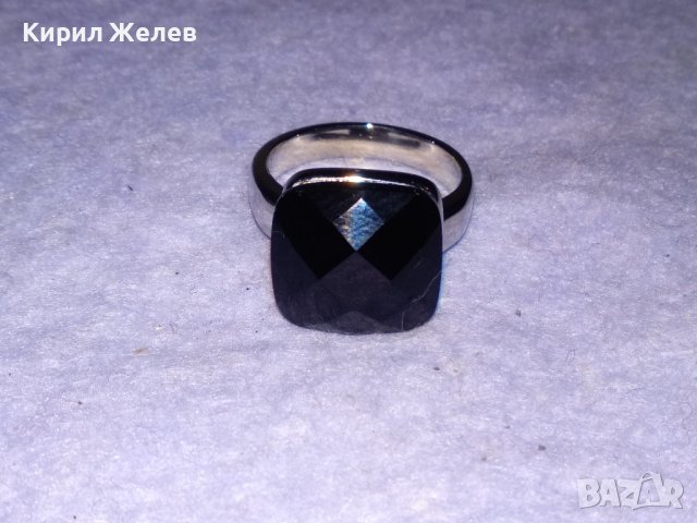 СТИЛЕН КРАСИВ СРЕБРИСТ КРИСТАЛЕН МОДЕН АРТ ПРЪСТЕН от БЛАГОРОДНА СТОМАНА 38648, снимка 3 - Пръстени - 41681649