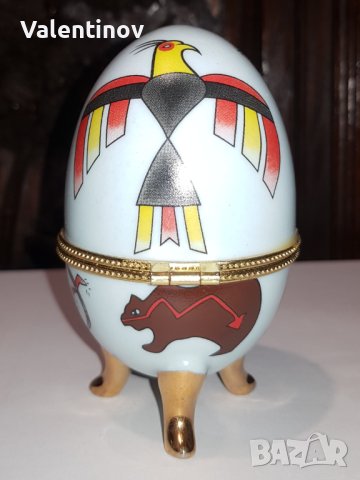 Порцеланово яйце в стил Феберже , снимка 3 - Колекции - 44292653