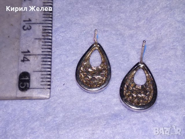 ПРЕКРАСНИ СКЪПОЦЕННИ СРЕБЪРНИ НЕЖНИ АРТ ОБЕЦИ РОДИРАНО СРЕБРО 925 с ФАСЕТИРАНИ ЦИРКОНИ 38756, снимка 9 - Обеци - 41730328