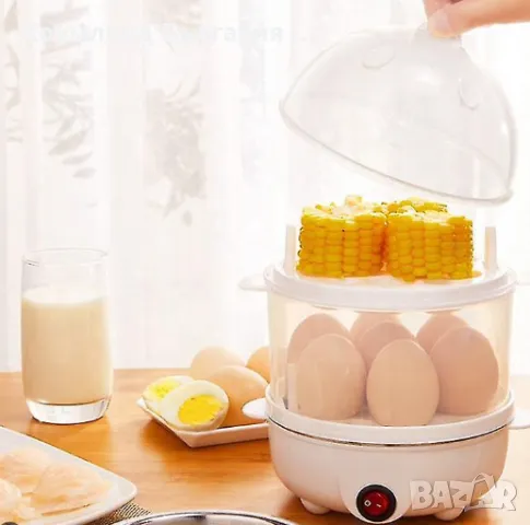 Гаранция! Яйцеварка с 1 или 2 нива - уред за бързо варене на 14 яйца, снимка 12 - Кухненски роботи - 48767765
