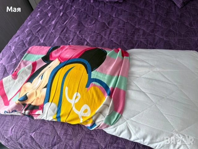 22 евро спален комплект с възглавница на Дисни за легло 120/190 см., снимка 3 - Спално бельо и завивки - 52098313