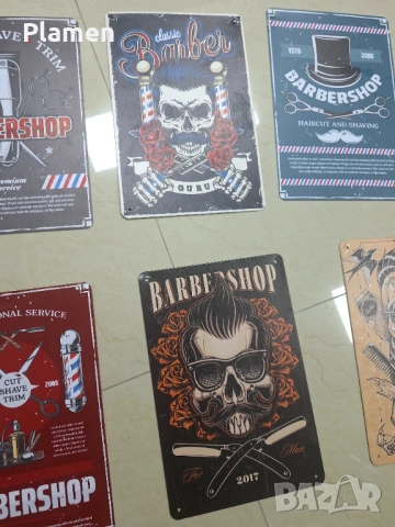 Бръснарски табели 6 броя, снимка 4 - Други - 53808450