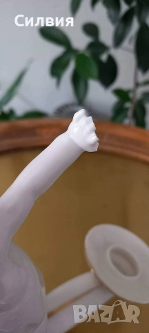 Рядък Арт Деко порцеланов свещник , снимка 8 - Антикварни и старинни предмети - 52959222