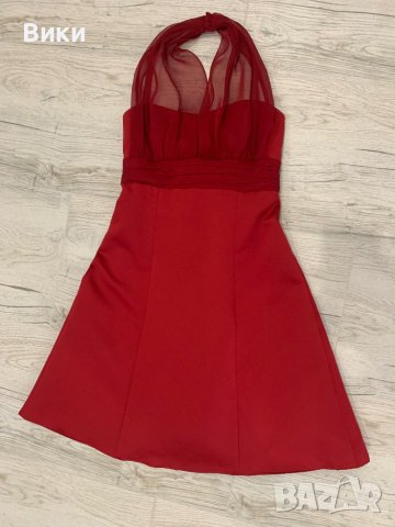 Червена рокля в размер S, снимка 14 - Рокли - 44357960