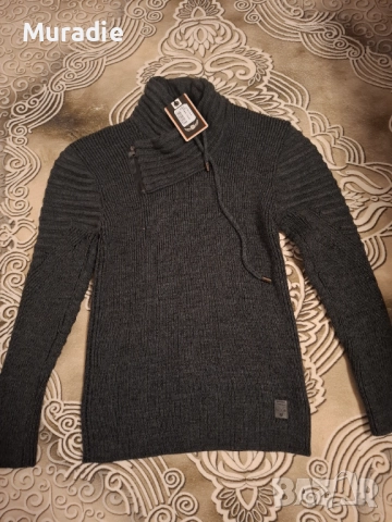  мъжки пуловер с висока яка, снимка 4 - Тениски - 51972198