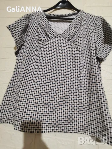 СТРАХОТНА БЛУЗКА НА ТОЧКИ 2XL-3XL, снимка 3 - Туники - 50132829