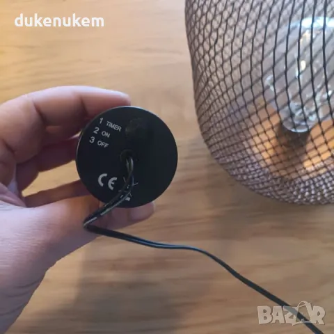 НОВА! LED Висяща лампа, метална, с таймер, на батерии , снимка 9 - Лед осветление - 49124624