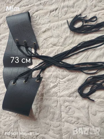 Дамски колани кожа / пайети , снимка 2 - Колани - 56232451