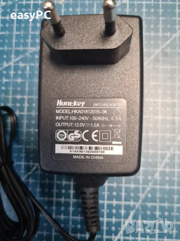 Оригинален захранващ адаптер HUNTKEY HKA01812015-3K 12.0V 1.5A , снимка 2 - Друга електроника - 48917474