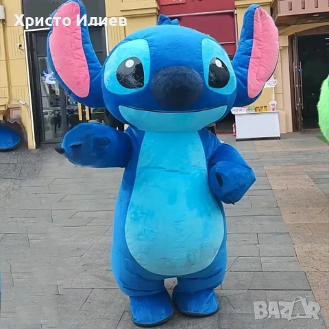 Гигантски надуваем костюм на Стич 1,9м 2,5м Stitch за изненади детски рожденни дни партита, снимка 4 - Други - 50556405