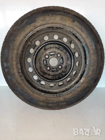 Желязна джанта с гума 15 ка за Тойота Ярис или Корола с 4 дупки