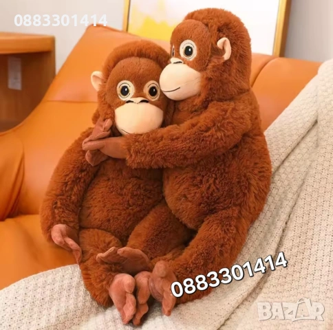 Плюшена Маймуна 60см Горила с дълги ръце Хъги , снимка 3 - Плюшени играчки - 53702929