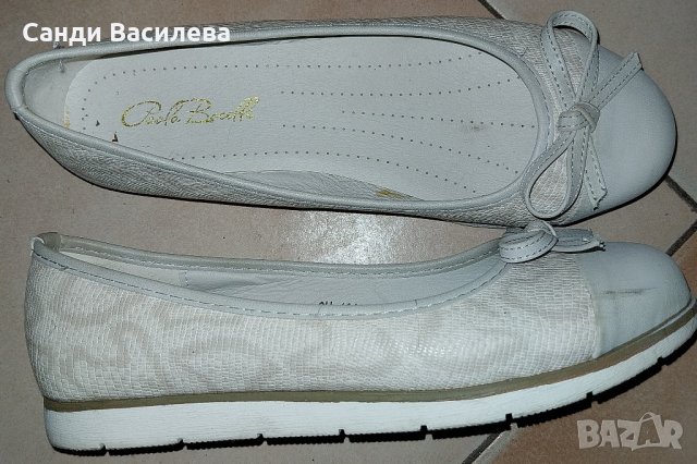 САМО пробвани дамски обувки тип "балерини" + НОВА малка чантичка в комплект. 32 лв., снимка 5 - Дамски ежедневни обувки - 42284710