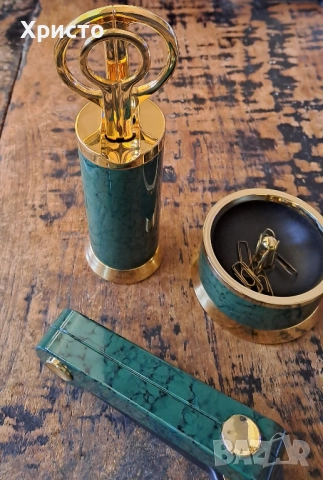 нож и ножица комплект Лерхе Lerche Солинген Solingen с 24 карата златно покритие и китайски лак, снимка 4 - Антикварни и старинни предмети - 31544226