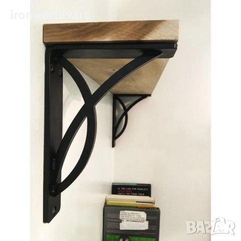 Конзоли , рафтодържачи стойки и ъгли за рафтове и етажерки от ковано желязо, снимка 8 - Други стоки за дома - 52475327