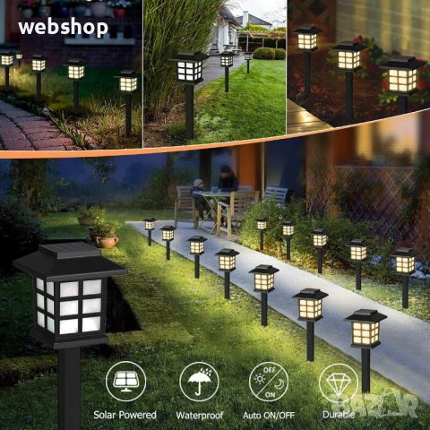 Комплект от 6 броя соларни LED лампи за двор и градина, снимка 7 - Други - 41746068
