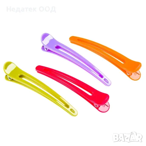 Фризьорски щипки, Omnia, 11,5 см, Многоцветни, 8 бр.