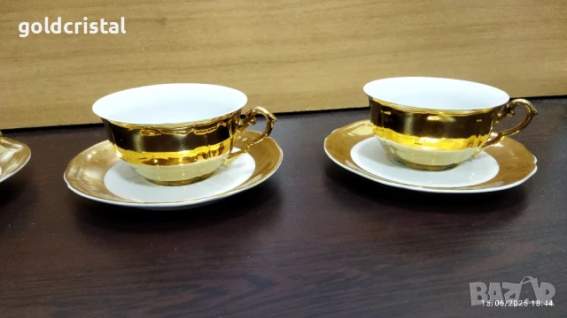 стар български порцелан чаени чаши барок , снимка 2 - Антикварни и старинни предмети - 21899109